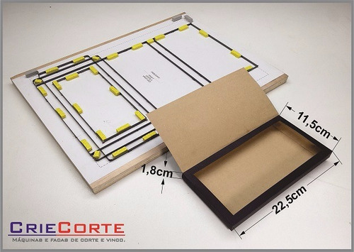 Imagem 1 de 2 de Faca De Corte E Vinco Caixa Convite 1,8x11,5x22,5 Fc31