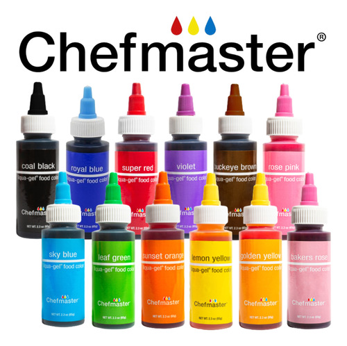 12 Pack Chefmaster Kit Liqua-gel - 2.3 Oz (65g)