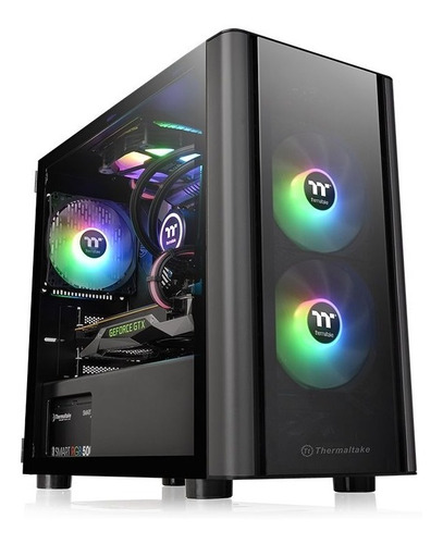 Gabinete Gamer Thermaltake V150 Tg Vidrio Templado Rgb *