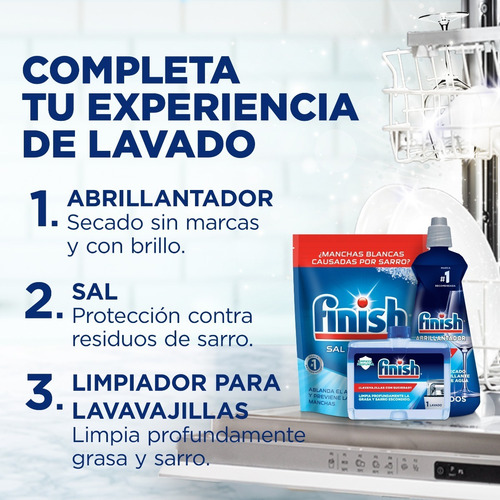 Imagen 6 de 6 de Finish Detergente Para Lavavajillas Powerball X80 Tabletas