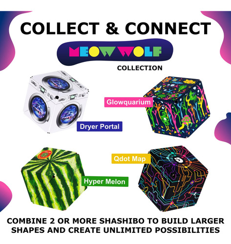 Puzzle Cube Shashibo Meow Wolf Con 36 Imanes De Tierras Rara