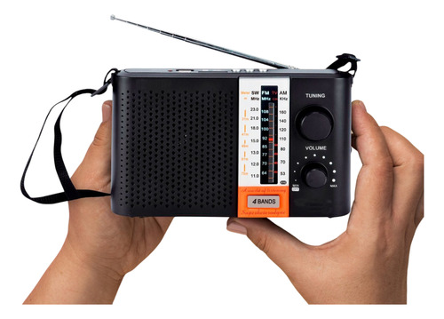 Radio Analógico Antena Linterna Am/fm/tv/sw/usb