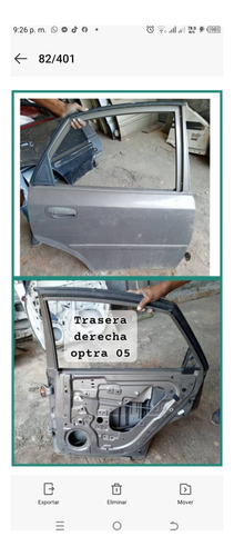 Puerta Trasera Derecha Chevrolet Optra 05 Original