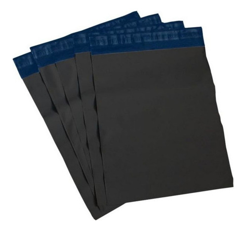 25 Envelopes Plástico Com Lacre 19x25 Cinza Envio Correios