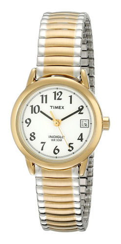 Relógio feminino Timex T2h381 Gold Pulse Quartz em aço