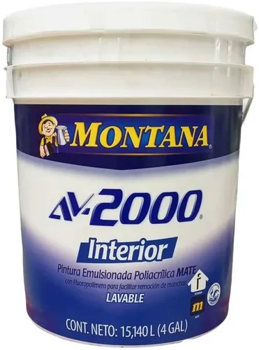 comprar Pinturas Montana Av-2000 Interior Mate Blanco Cuñete (4 Gal)