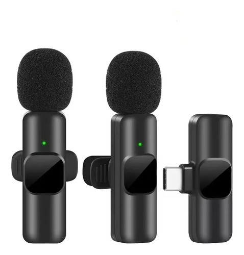 Nuevo Micrófono Lavalier Inalámbrico Portátil Con Dos Micróf