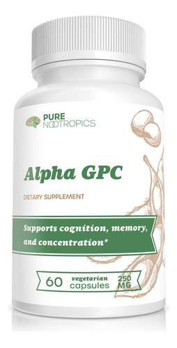 Pure Nootropics - Alpha Gpc 250 Mg Capsules | 60 Veg Cap Val