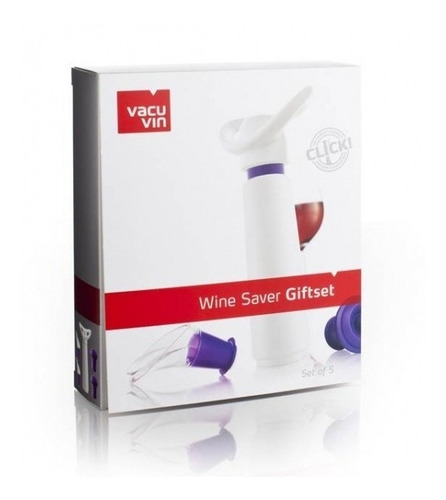 Imagen 2 de 2 de Set Para Servir Y Conservar Vino Vacu Vin