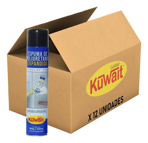 Espuma Poliuretano Aerosol X12 U Expandido 500ml Kuwait