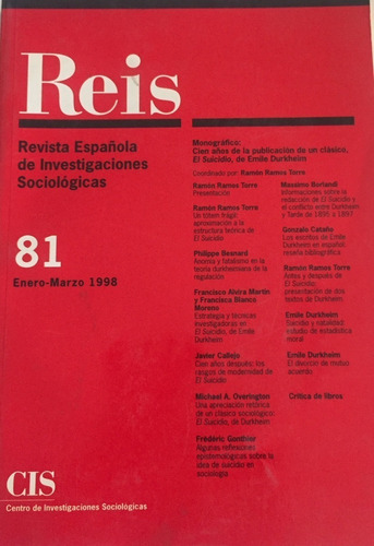 Revista Española De Investigaciones Sociológicas 