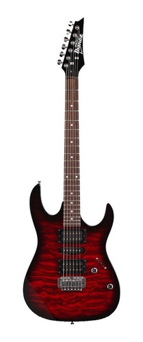 Guitarra Eléctrica Ibanez Grx70 Qa Trb Maple Transparent Red