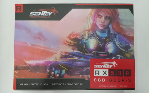 Placa De Video Sentey Radeon Rx580 (2048sp) 8gb Gddr5 256bit