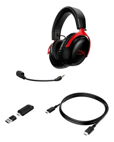 Headset Gamer Hyperx Cloud Iii Vermelho Sem Fio Premium