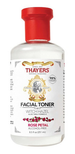 Thayers Toner Facial Rose Petal 251ml Witch Hazel 2pzas