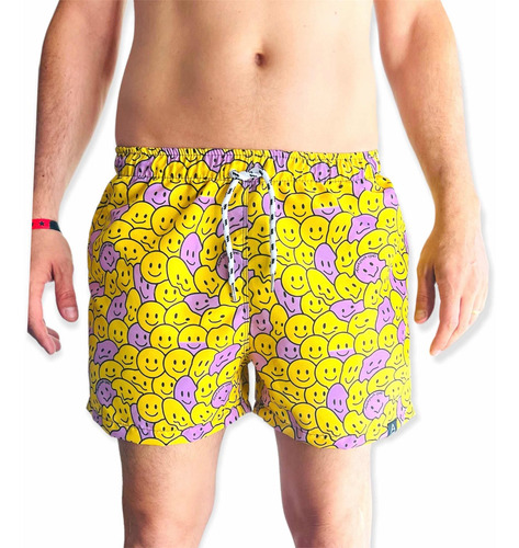 Imagen 2 de 6 de Short De Baño Hombre Emoji Smile Family Look Papa