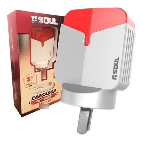 Imagen 1 de 3 de Cargador Pared Carga Rapida 3usb Qualcomm 3.0 Tipoc Nuevo