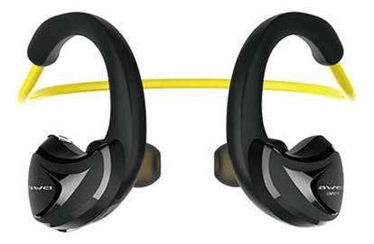 Auriculares inalámbricos Bluetooth Awei A880bl Sports Ipx4, color amarillo, color amarillo claro