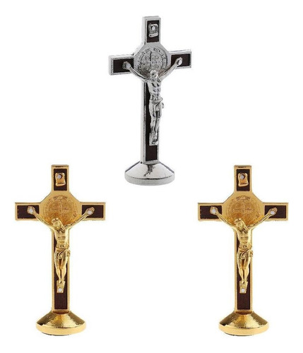 - 3 Piezas Crucifijo Cristo Estatua Cruz Coche Pared