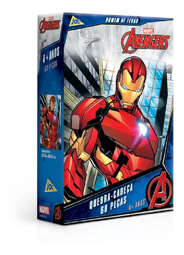 Quebra Cabeça 60 Peças Marvel Avengers Homem De Ferro 2686