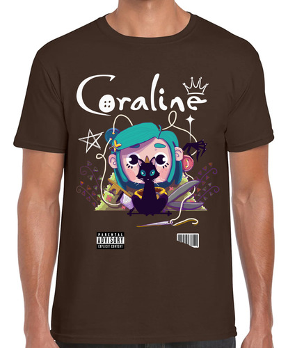 Playera Coraline & Gato Algodón Premium #0001749