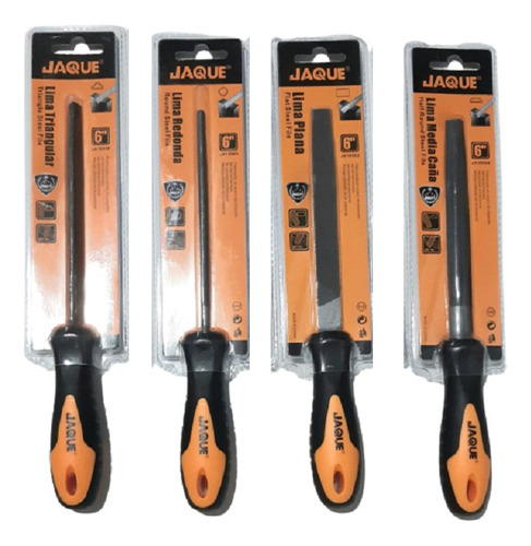 Set De 4 Limas 6 PuLG. , Plana, Triangular, Redonda, Mediac