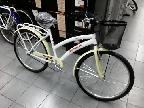 Bicicleta Paseo Playera Rodado 26 De Lujo Dama Con Canasto *