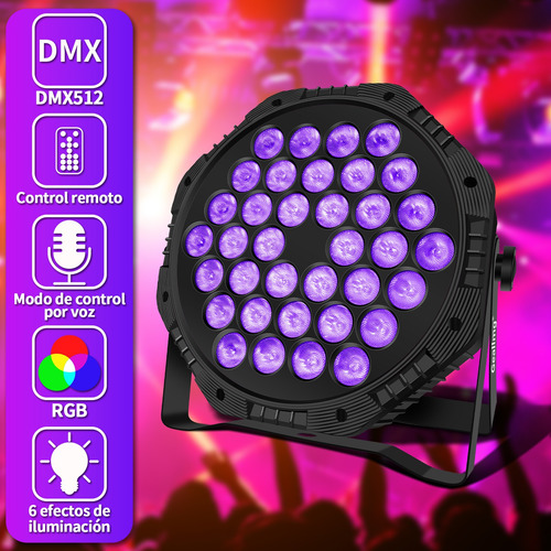 4 Cañon De Leds 36x3 Rgb Audio Rítmico Multicolor Dmx 4 Pz
