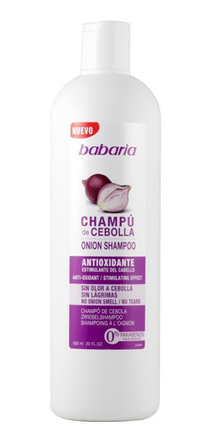 Shampoo Babaria Cebolla Estimula Crecimiento Capilar 600 Ml