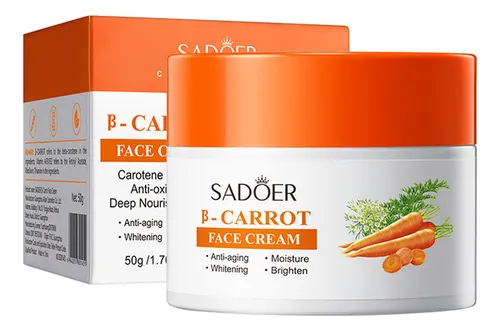 Crema Facial De Zanahoria, Crema Facial Hidratante, Reafirma