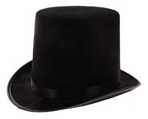 4x Sombrero De Copa Negro Alto Negro Victoriano Steampunk