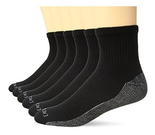 Dickies Mens Dritech Moisture Control Quarter Socks 6 Pack