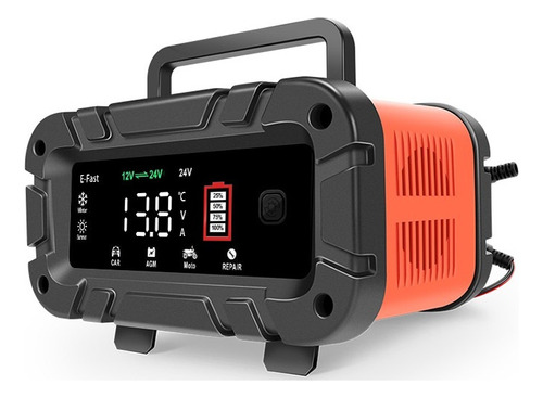 Cargador De Batería 12/24 V Auto Moto Automático Smart 180w