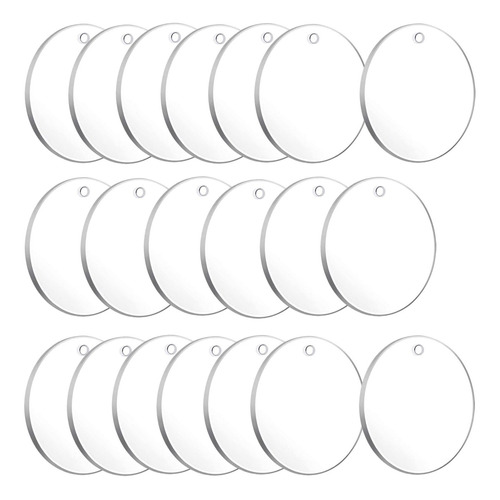 Acrylic Circle Blanks Round Keychains Clear Key Chain 2