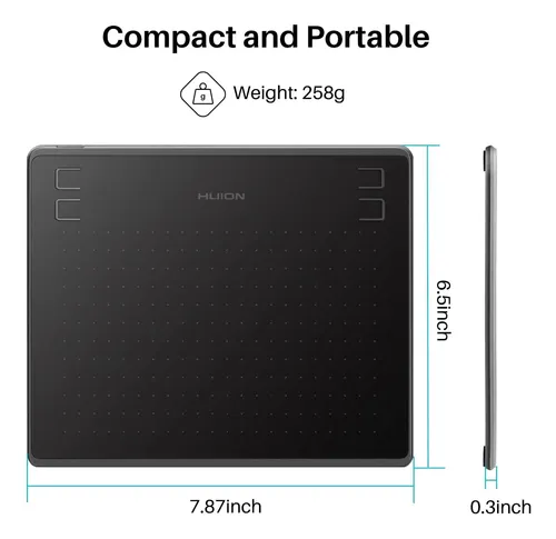 Tableta Dibujo Huion Hs64 Pw100 8192 Niveles Sensibilidad 6.