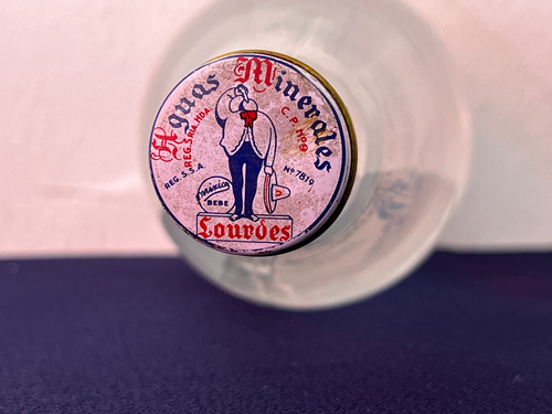 Antigua Botella Aguas De Lourdes 1 Litro Agua Mineral Soda (Usado)