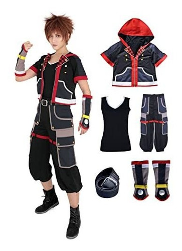 Miccostumes Hombre Sora Cosplay Traje De Halloween (s) Negro