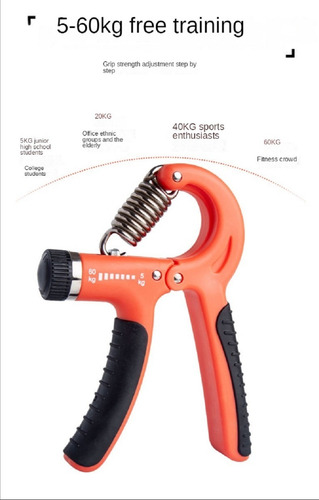 Handgrip Ajustável 5kg A 60kg Fisioterapia Academia Mão
