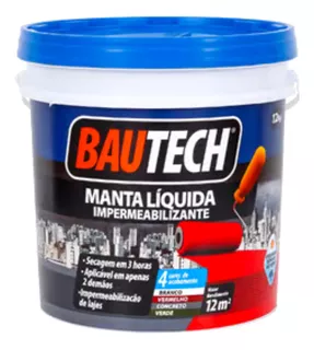 Bautech Manta Liquida Impermeabilizante Laje Telha 12kg