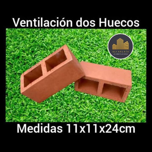 Ladrillo De Ventilacion Dos Huecos 11x11x24cm 