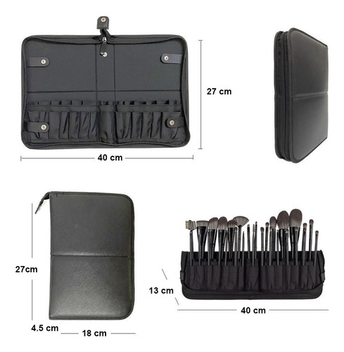 Estuche Para Brochas Plegable Con Cierre De Viaje (vacĂo)