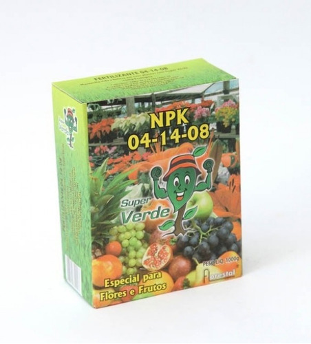 Fertilizante Npk 04 14 08 Flores E Frutos Super Verde