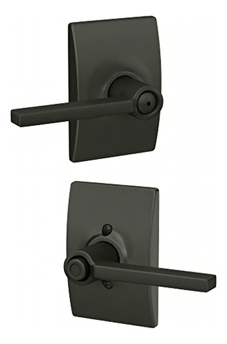 Schlage Century Collection Latitude Palanca De Entrada Con Color Negro Mate