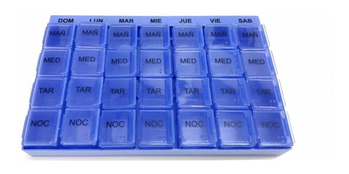 Imagen 2 de 4 de Pastillero Semanal 4 Comidas Azul