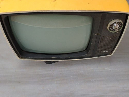 Televisão Antiga Philco Para Colecionador Amarela