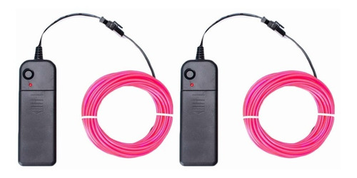 Wire Hilo 3m Traje Luminoso Luz Tira Neon Cable Led 2 Piezas