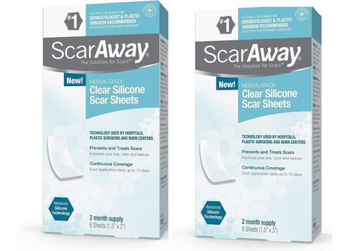 12 Parches Scaraway Eliminar Cicatrices Reusables Silicona 