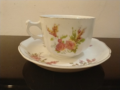Imagen 3 de 9 de Antigua Taza De Té Con Plato Loza Inglesa Johnson Bros Migno