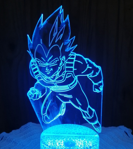 Repuesto Acrílico Para Lampara 3d De Vegeta Volando Dbz