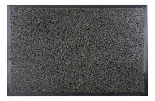 Tapete De Entrada Rizo Pvc Atrapapolvo De 50 X 80 Cm Negro